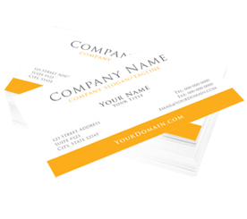 Business Card Design Basic Yellow